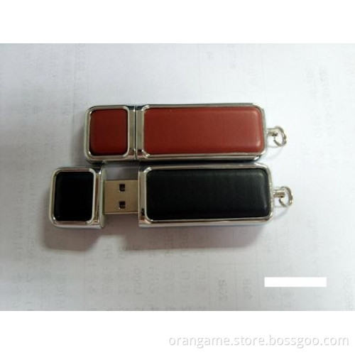 Cheapest Gift Leather USB Drives 2.0 with Free Logo Products